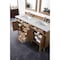 James Martin Vanities Brittany 72in Double Vanity, Saddle Brown w/ 3 CM Carrara Marble Top 650-V72-SBR-3CAR - alternate 2